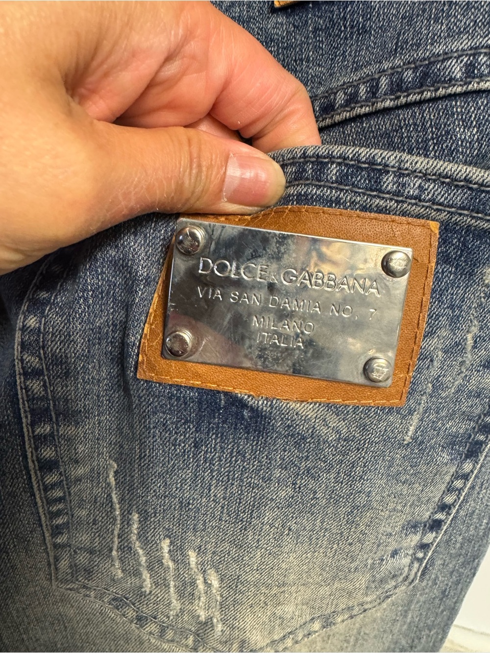 Dolce & Gabbana Faded Light Blue Slim Straight Jeans 14 classic - Picture 5 of 7